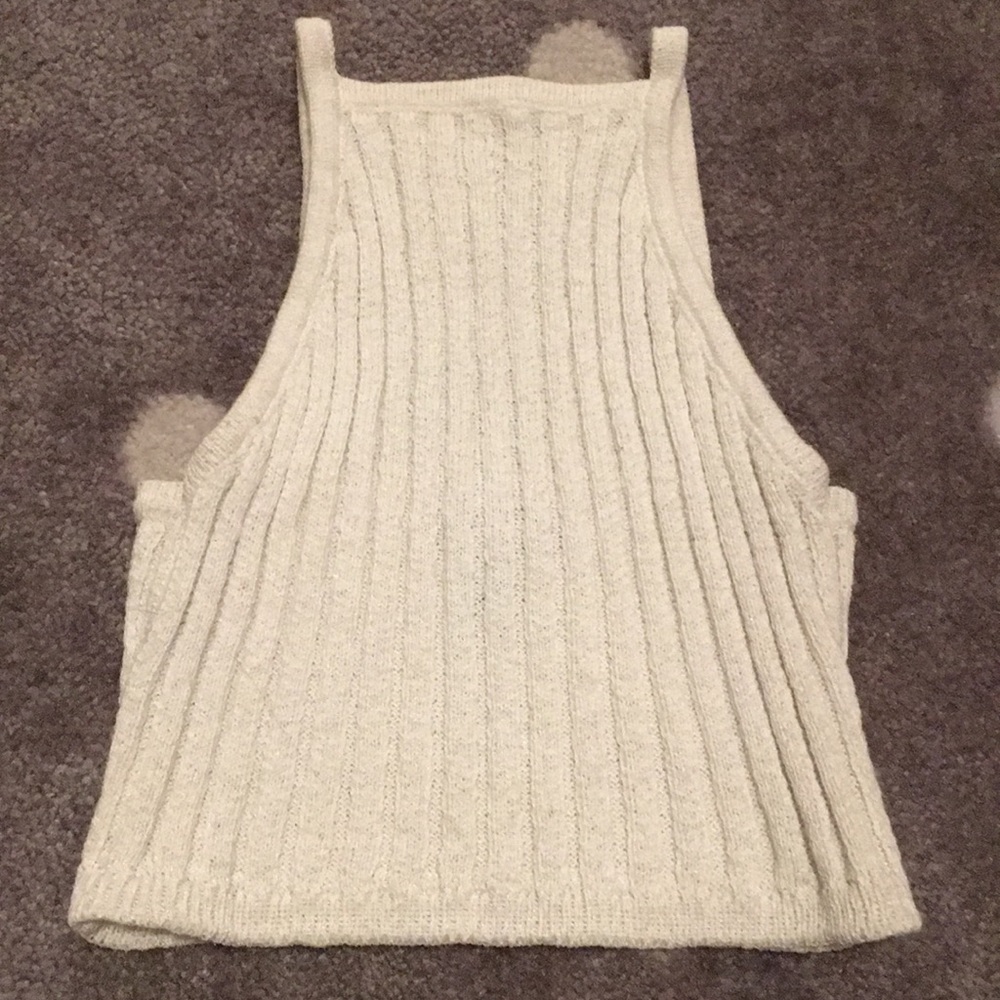 White cropped tank top
